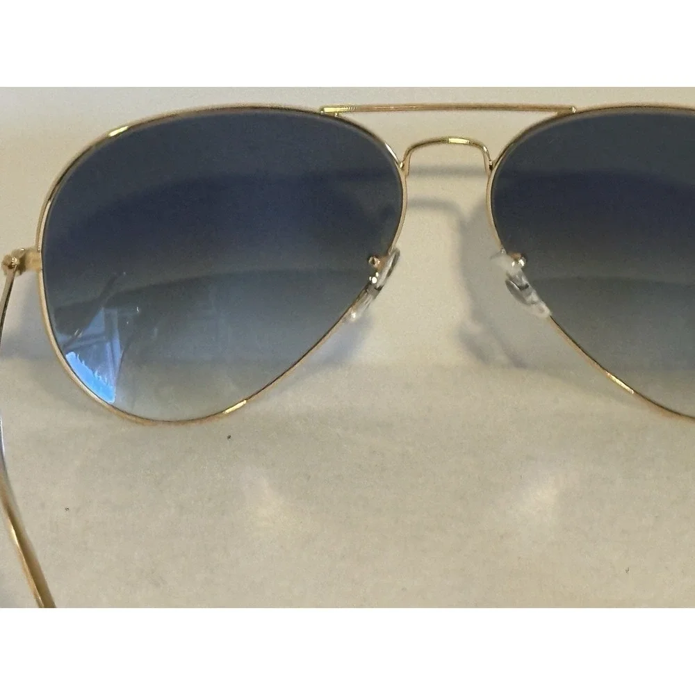 Ray-Ban Sunglasses RB3025 AVIATOR LARGE METAL 001/32 Gold Blue Gradient 62 mm